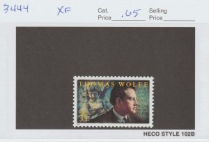 Scott# 3444 2000 33c Thomas Wolfe Issue XF MNH