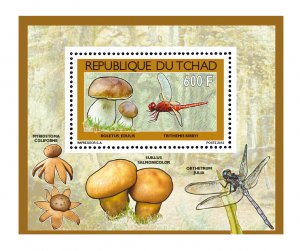 Chad 2012 Perf. Mushrooms & Insects (2) Luxury Block No. 2547 A- 2550 A - BL. 431-
