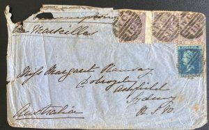 1864 England Cover To Sydney Australia Via Marseille