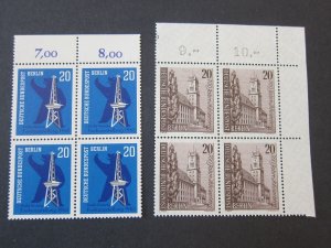 Germany 1963 Sc 9N1209,210 BLK(4) set MNH