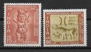 1961 India 348-9 complete Archeological Survey of India set of 2 MNH