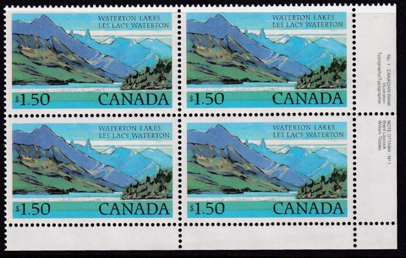 Canada 1982 , Waterton Lakes National MNH PB LR # 1 # 935