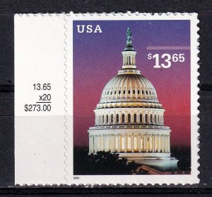 USA 2002 - $13.65 Express Mail Capitol Dome  MNH # 3648