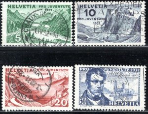 Switzerland Scott # B57 - B60, used