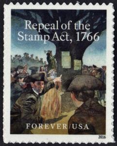 SC#5064 (47¢) Repeal of the Stamp Act 1766 (2016) SA