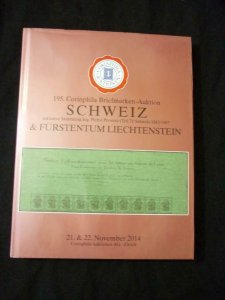 CORINPHILA AUCTION CATALOGUE 2014 SCHWEIZ & FURSTENTUM LIECHTENSTEIN 'PROVERA'