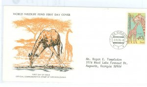 Czechoslovakia & Czech Republic 2087 1976 Giraffees, Addressed WWF FDC