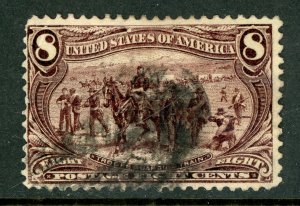 USA 1898 Trans Mississippi 8¢ Wagon Train & Soldiers Scott #289 VFU L756