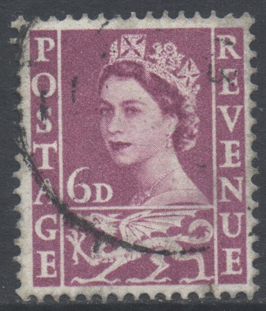 GB Regional Wales Scott 3 - SG W3, 1958 6d used