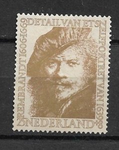 1956 Netherlands ScB295 Rembrandt Self Portrait No gum