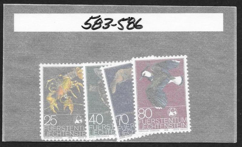 LIECHTENSTEIN Sc#583-586 Complete Mint Never Hinged Set