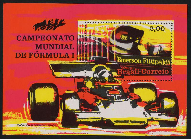 Brazil 1247 MNH Formula 1 Race Car, Emerson Fittipaldi, Sports