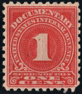 R207 1¢ Documentary Stamp (1914) MNH/Gum Void