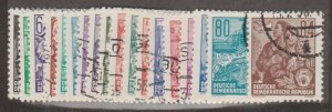 Germany DDR Scott #187-204 Stamp - Used Set