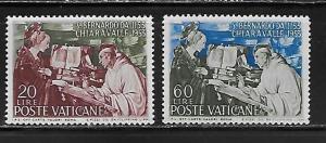 Vatican 171-2 1953 St. Bernard of Clairvaux set MNH