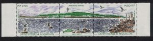 St. Pierre and Miquelon Birds Fish Natural Heritage 2v Strip 1991 MNH