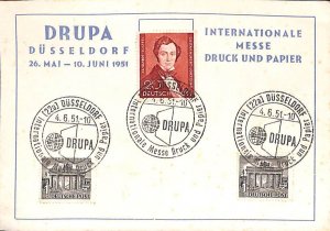 Germany, Berlin 1951, Souv, card DRUPA