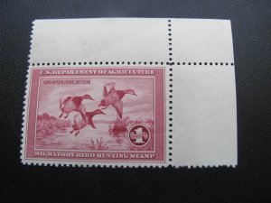 US MNH 1935 CERTIFICATE SC 2  DUCK HUNTING CORNER MARGIN (100)