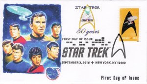 AO- 5132-4, 2016, StarTrek,  Add-on Cover, First Day Cover, Pictorial Postmark,