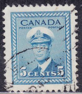 Canada 255 King George VI WWII War 1942