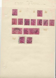 British India Stamps + Cancels on Stamps Page Ref 35855