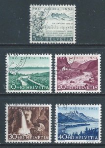 Switzerland #B232-6 Used Swiss Hymn, River, Lakes, Gorge