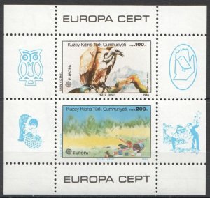 A0876 1986 Turkey Europa Cept Protection Nature Birds Children Europe 1Kb Mnh