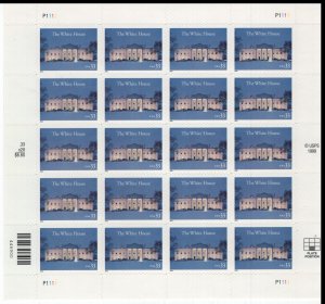 USA, 3445, MNH, SHEETS, WHITE HOUSE