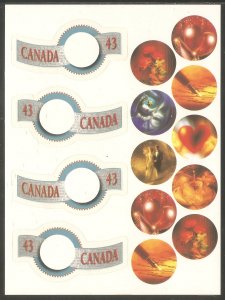 CANADA Sc# 1507 - 1508 MNH FVF Bklt Half-Pane Greetings