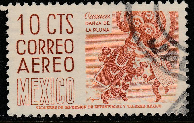 MEXICO C219, 10cents 1950 Definitive 2nd Printing wmk 300 USED. F-VF. (672)