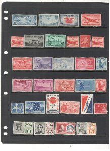 US AIRMAIL COLLECTION ALL MINT