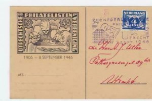 Netherlands 1946 Philatelics stamp collecting slogan cancel stamps card R19935