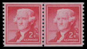 US Scott #1055b MNH OG Coil Line Pair TAGGED eGraded W / Certificate Superb 96