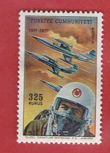 TURKEY SCOTT#C52 1971 325k MILITARY AIRCRAFT - MH