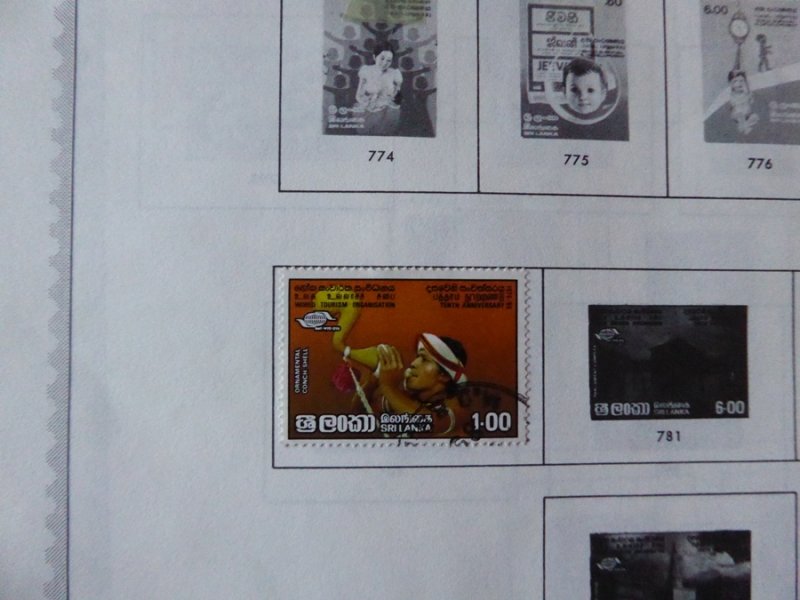 Sri Lanka 1973-1989 Stamp Collection on Album Pages