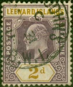 Leeward Islands 1908 2d Dull Purple & Ochre SG31 Fine Used