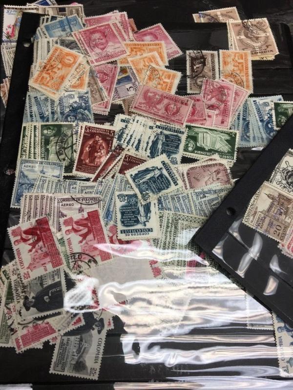 Columbia Stamps. Loads Of Used Stamps.