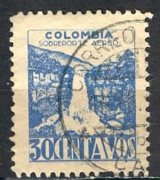 Colombia; 1945: Sc. # C138: Used Single Stamp