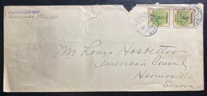 1915 Guaymas Mexico Cover To American Consul Hermosillo Local Stamp