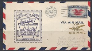 USA C23 on First Flight with Cachet