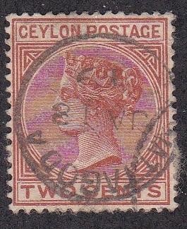 Ceylon # 87, Queen Victoria, Used