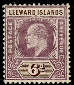 LEEWARD ISLANDS SG34, 6d dull purple & brown, LH MINT. Cat £55. 