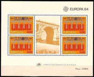 PORTUGAL 1984 EUROPA: Bridge. Souvenir sheet, MNH