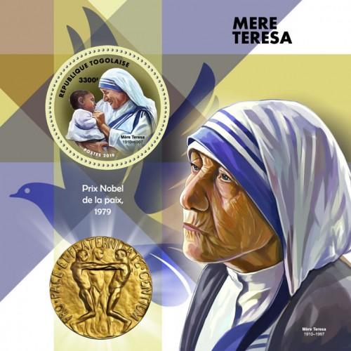 TOGO- 2019 - Mother Teresa - Perf Souv Sheet  - MNH