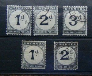 Grenada Postage Due Values to 3d Used 