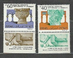 Israel 1988 MNH Stamps with tabs Scott 1014-1015 Archeology Architecture Temple