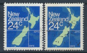 New Zealand SG 1261-1261a perf 12½  & 14½ x 14 Used SC# 649-649a see scan