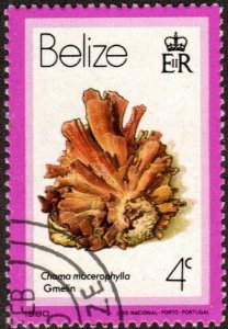 Belize 474 - Used - 4c Leafy Jewel Box Clam (1980)