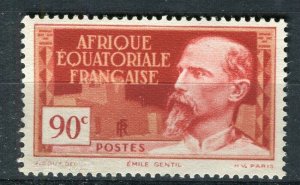 FRENCH COLONIES; EQUATORIAL Africa 1937 early MINT MNH unmounted 90c. value