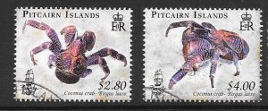 PITCAIRN ISLANDS SG776/7 2008 COCONUT CRAB FINE USED